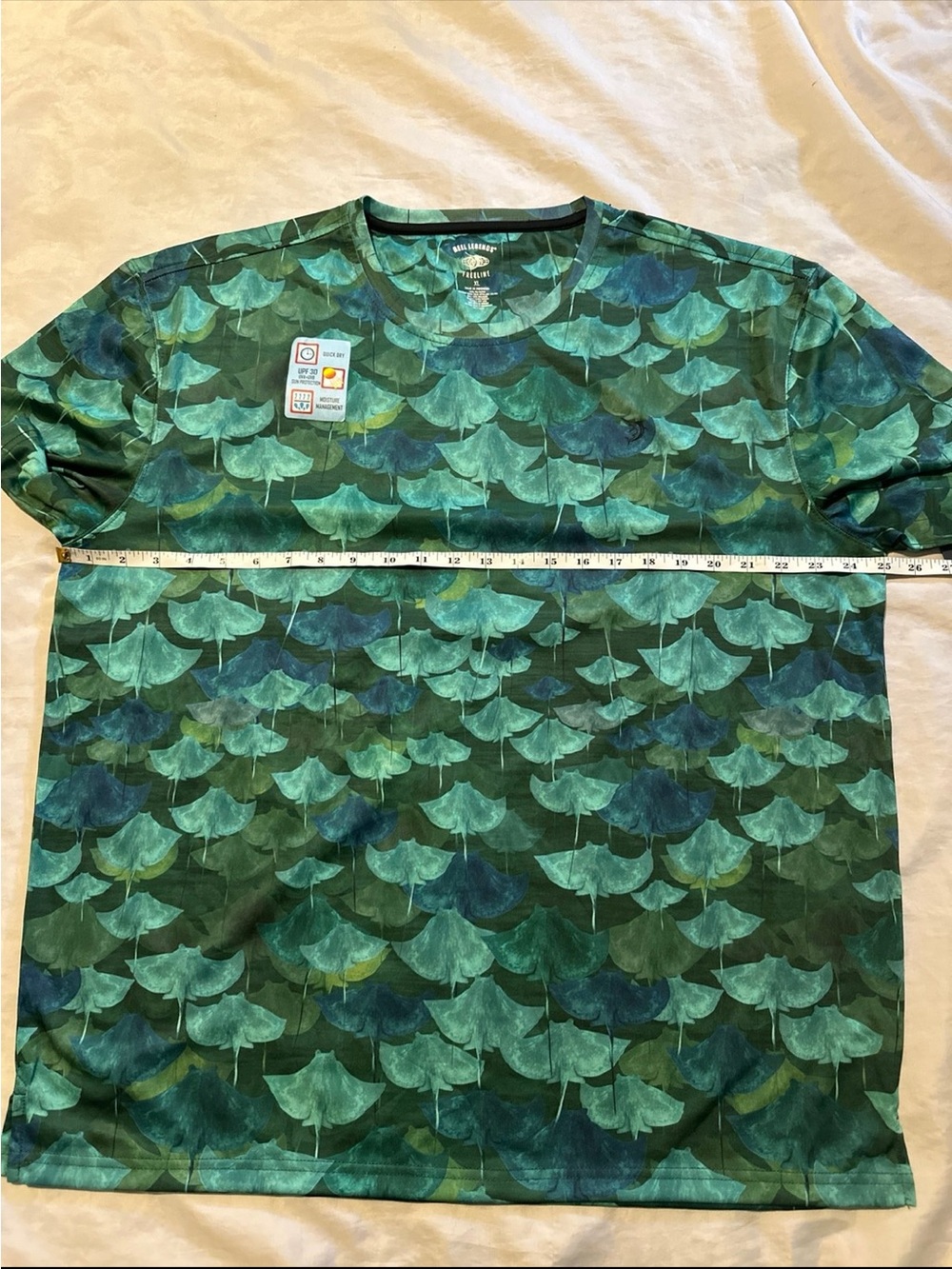 NWT Reel Legends Freeline Crew Stingray print Shirt XL - Picture 2 of 8